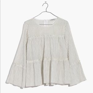 Madewell Tiered Top in Haysboro Stripe